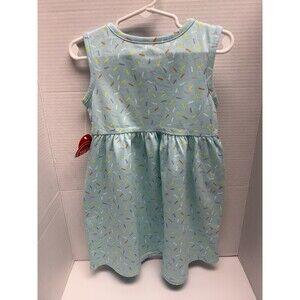 One Nation Sleeveless Summer  Sundress, Size 4T Light Green With Design New